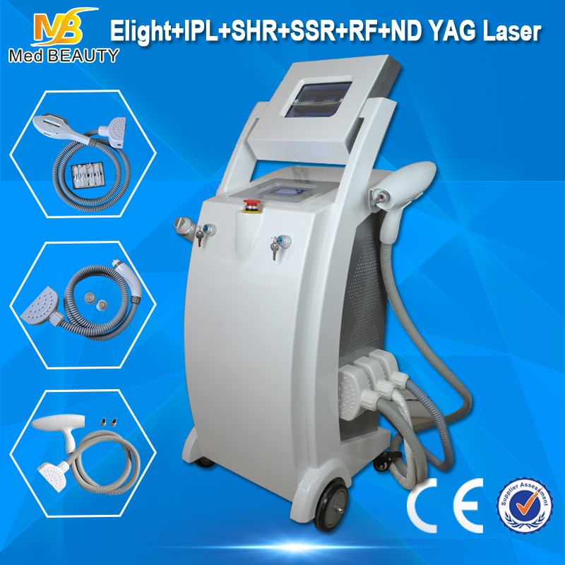 Máquina da remoção do cabelo do laser Ipl RF Shr do Nd Yag do equipamento da beleza do IPL do de alta energia de Elight