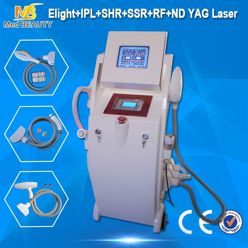 Máquina da remoção do cabelo do laser Ipl RF Shr do Nd Yag do equipamento da beleza do IPL do de alta energia de Elight